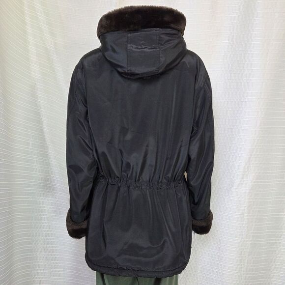 Andrew Marc New York Parka Cozy Faux Fur Lined Lodge Coat Black Women's S - Picture 4 of 15